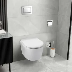 Balneo Cuvette WC suspendue LUXA blanche Tornado avec abattant à fermeture ralentie* Wc Suspendu