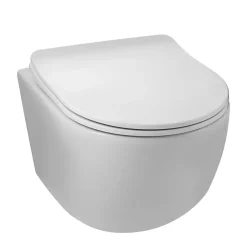 Balneo Cuvette WC suspendue LUNA blanche Tornado avec abattant à fermeture ralentie