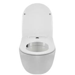 Balneo Cuvette WC suspendue LUNA blanche Tornado avec abattant à fermeture ralentie
