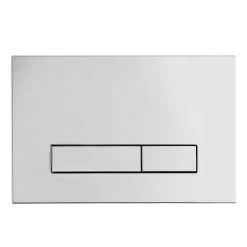 Balneo Plaque de commande WC LXO chrome - plaque encastrée pour bâti-support - double touche 2 fonctions