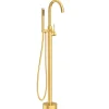 Balneo Robinet de baignoire autoportant or brillant Acier inoxydable - Mitigeur sur pied pour baignoire CASCADE