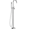 Balneo Robinet de baignoire autoportant argent brossé Acier inoxydable - Mitigeur sur pied pour baignoire CASCADE