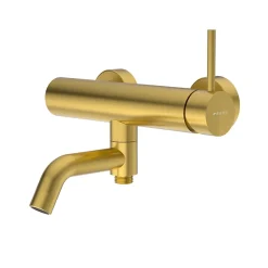 Balneo Robinet de baignoire or Acier inoxydable - Mitigeur mural pour baignoire CASCADE