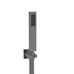 Balneo Système de douche avec pommeau de pluie GUN METAL gris foncé Acier inoxydable - Mitigeur de douche avec douchette CASCADE* Colonne De Douche Mécanique