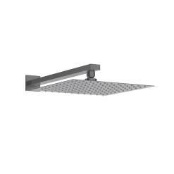 Balneo Système de douche avec pommeau de pluie GUN METAL gris foncé Acier inoxydable - Mitigeur de douche avec douchette CASCADE* Colonne De Douche Mécanique