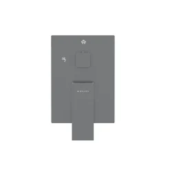 Balneo Système de douche avec pommeau de pluie GUN METAL gris foncé Acier inoxydable - Mitigeur de douche avec douchette CASCADE* Colonne De Douche Mécanique