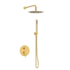 Balneo Système de douche avec pommeau de pluie or brillant Acier inoxydable - Mitigeur de douche avec douchette CASCADE* Colonne De Douche Mécanique