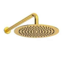 Balneo Système de douche avec pommeau de pluie or brillant Acier inoxydable - Mitigeur de douche avec douchette CASCADE* Colonne De Douche Mécanique