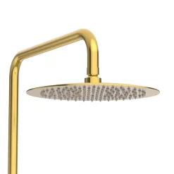 Balneo Système de douche avec pommeau de pluie or Acier inoxydable - Mitigeur de douche avec douchette CASCADE* Colonne De Douche Mécanique