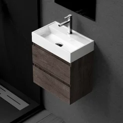 Balneo Vasque à poser 40x24cm, en fonte minérale, Blanc, VIKI