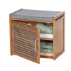 Wenko Banc armoire de salle de bain en bambou Bahari