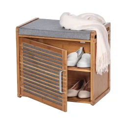 Wenko Banc armoire de salle de bain en bambou Bahari