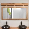 Wanda Collection Bandeau lumineux en teck pour spots 140 cm* Miroir Simple