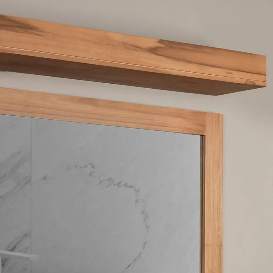 Wanda Collection Bandeau lumineux en teck pour spots 140 cm* Miroir Simple
