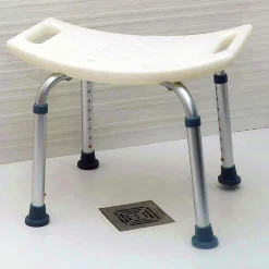 Kibath Banquette carrée avec finition BLANC mat en ABS* Siège De Douche