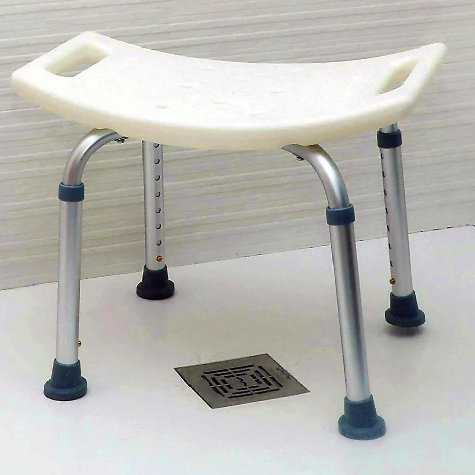 Kibath Banquette carrée avec finition BLANC mat en ABS* Siège De Douche