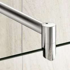 AICA Sanitaire Barre cylindrique stabilisatrice 70-120 cm alu chrome - Verre 6-10 mm