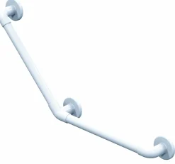 AKW Barre d'appui coudée 135 degrés - 2 points de fixation - 400 x 400 mm - Charge maximale : 150 kg