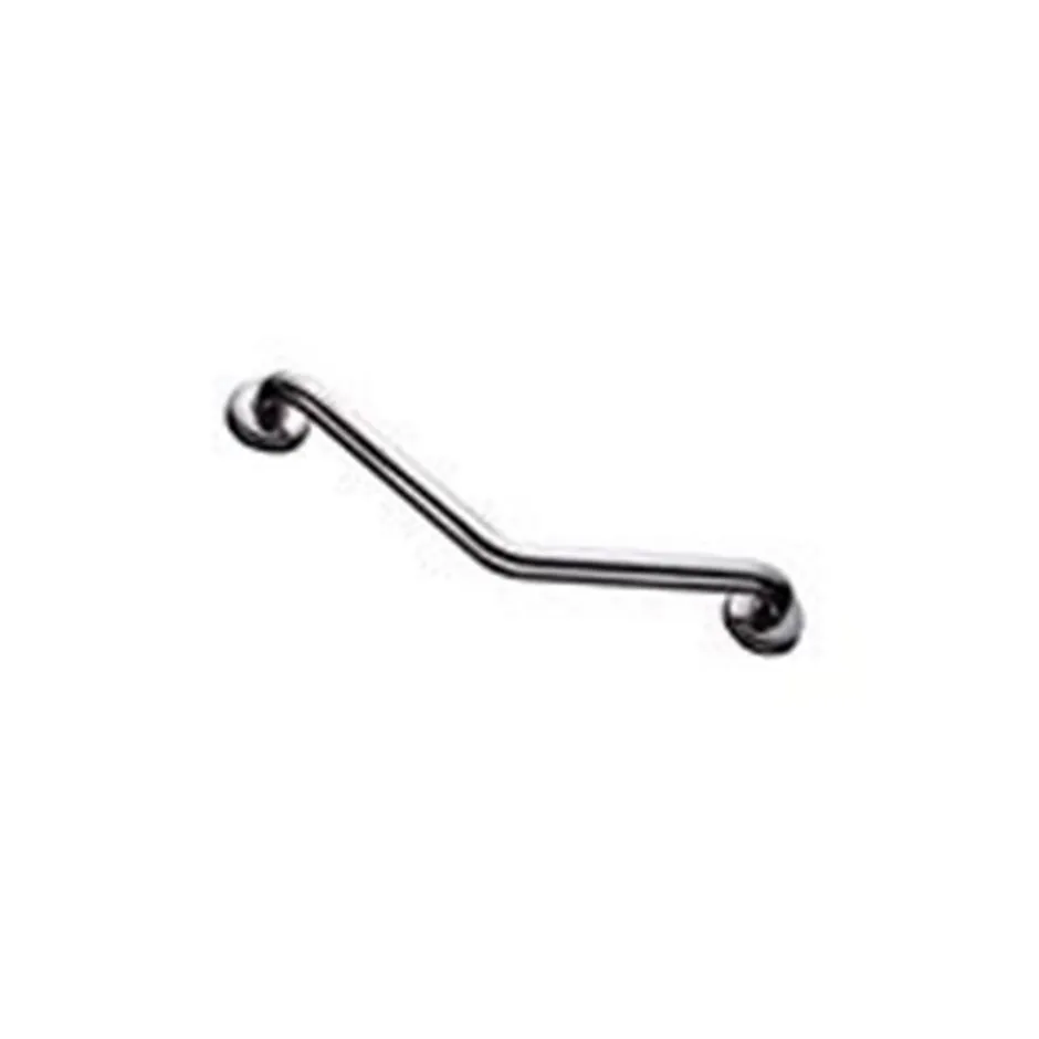 AKW Barre d'appui coudée 135 degrés verticale ou horizontale en inox poli - 2 points de fixation