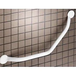 Godonnier Barre d'appui coudée en acier blanc 37 cm 135°* Barre D'Appui