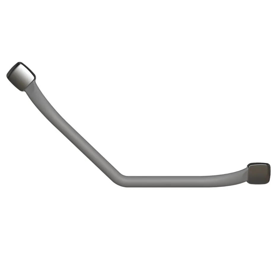 Godonnier Barre d'appui coudée en acier gris Essentiels Plus 60,9 cm