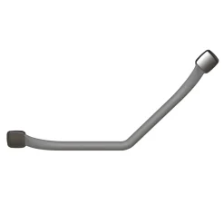 Godonnier Barre d'appui coudée en acier gris Essentiels Plus 60,9 cm