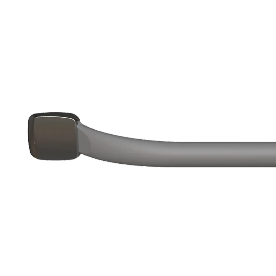 Godonnier Barre d'appui coudée en acier gris Essentiels Plus 60,9 cm