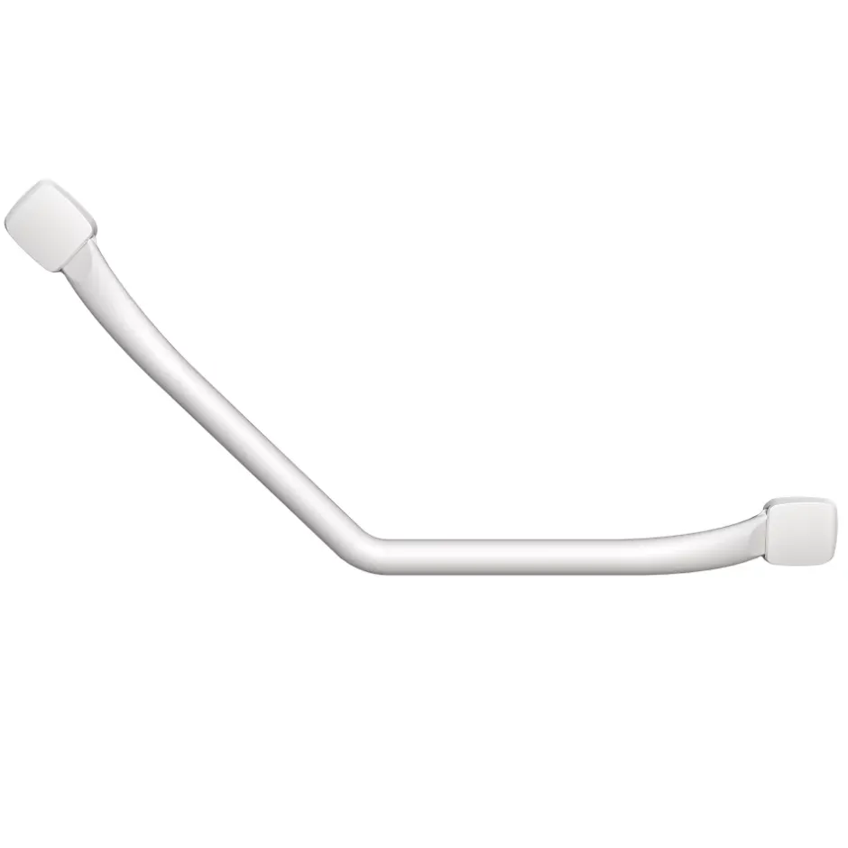Godonnier Barre d'appui coudée en acier blanc mat Essentiels Plus 60,9 cm