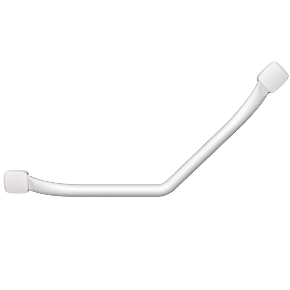 Godonnier Barre d'appui coudée en acier blanc mat Essentiels Plus 60,9 cm
