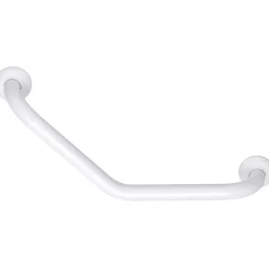 Godonnier Barre d'appui coudée en aluminium blanc 135°* Barre D'Appui