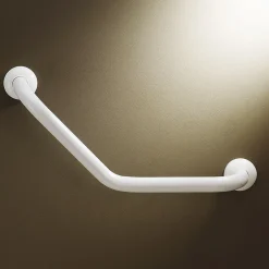 Godonnier Barre d'appui coudée en aluminium blanc 135°* Barre D'Appui