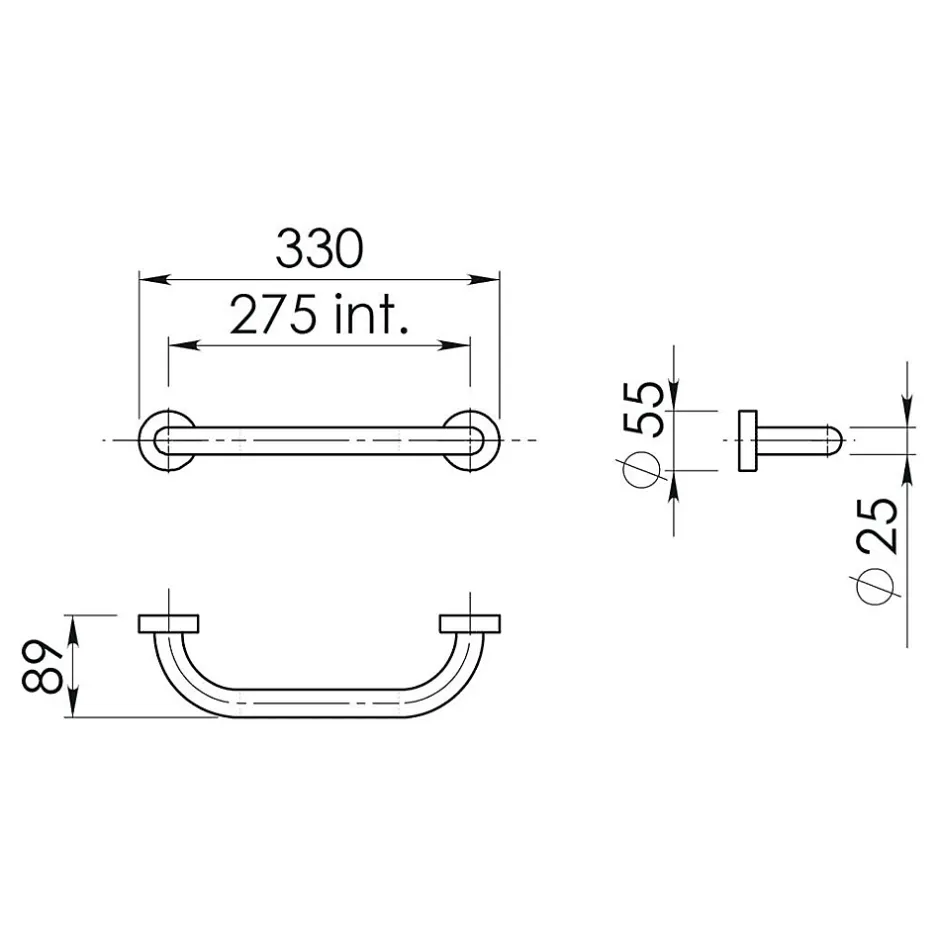 Kiamami Valentina Barre D'appui De 30 Cm Pour Salle De Bain Accessible Aux Personnes Âgées Et Aux Handicapés Par* Barre D'Appui