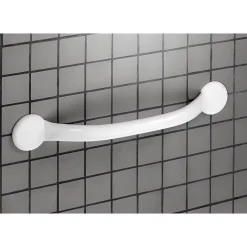 Godonnier Barre d'appui droite en acier blanc 37 cm