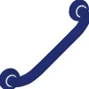 Godonnier Barre d'appui droite en aluminium bleu epoxy 36,6 cm