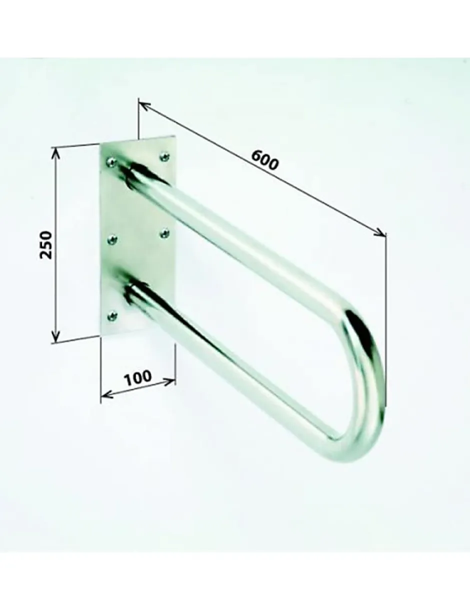 Bemeta Barre d'appui en forme U HELP en acier inoxydable-60x25x10cm--