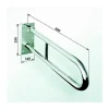Bemeta Barre d'appui relevable en forme U HELP blanc comaxite-Blanc-60x25x10cm-Blanc-10 ---10* Barre D'Appui