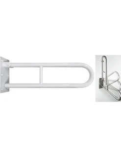 Bemeta Barre d'appui relevable en forme U HELP blanc comaxite-Blanc-60x25x10cm-Blanc-10 ---10* Barre D'Appui