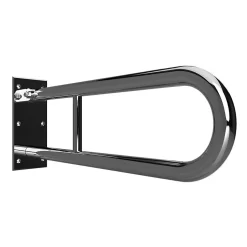 Bemeta Barre d'appui relevable en forme U HELP en acier inoxydable-81,3x25x10cm--