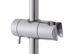 Barre de douche à ventouses avec support douchette, chrome, GoodHome* Pommeau De Douche, Flexible Et Barre De Douche