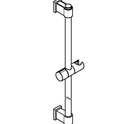 Grohe Barre de douche chrome H.62 cm, Quickfix