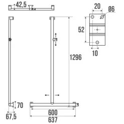 Godonnier Barre de douche et support de douchette finition alu* Pommeau De Douche, Flexible Et Barre De Douche