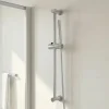 Barre de douche standard réglable fixation murale coloris chrome L.64,5 cm* Pommeau De Douche, Flexible Et Barre De Douche