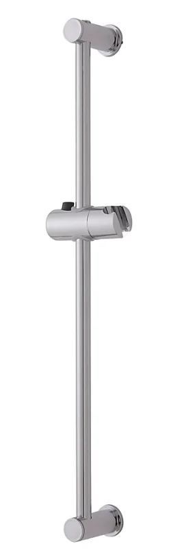 Barre de douche standard réglable fixation murale coloris chrome L.64,5 cm* Pommeau De Douche, Flexible Et Barre De Douche