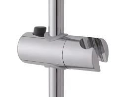 Barre de douche standard réglable fixation murale coloris chrome L.64,5 cm* Pommeau De Douche, Flexible Et Barre De Douche
