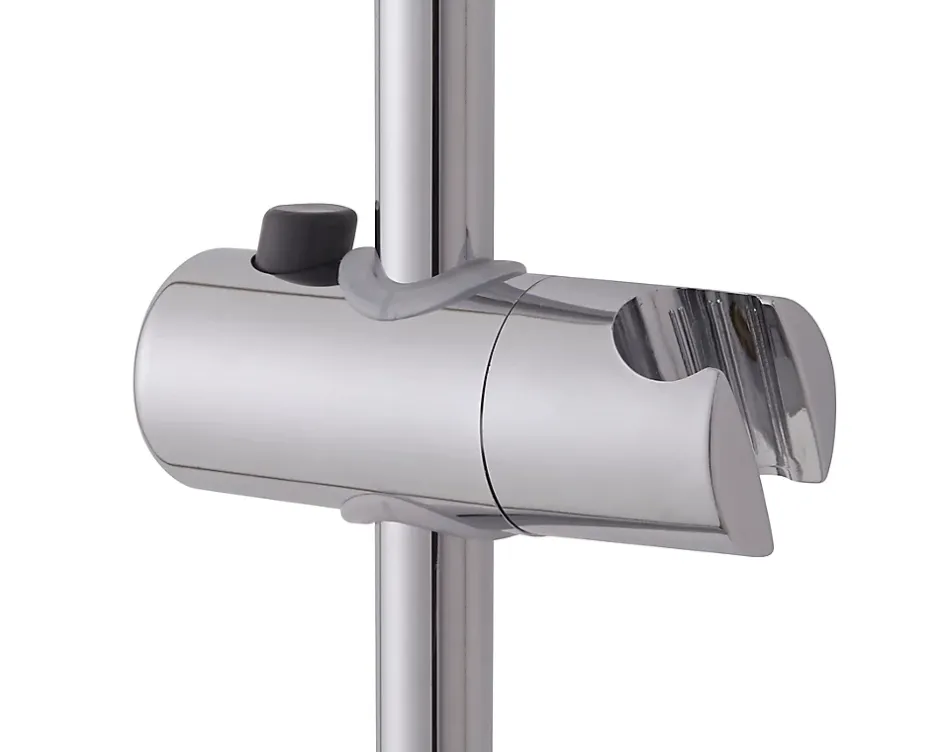 Barre de douche standard réglable fixation murale coloris chrome L.64,5 cm* Pommeau De Douche, Flexible Et Barre De Douche