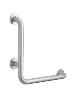 Thirard Barre de maintien coudée, inox 304, longueur 800mm, angle 90 degrés, diamètre 32mm, finition inox brossé -