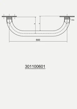 Bemeta Barre de maintien de douche HELP en acier inoxydable-68x8x10,6cm--* Barre D'Appui