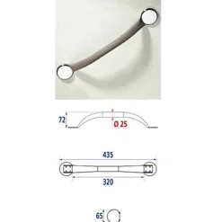 Godonnier Barre de redressement en inox taupe Soft 37 cm