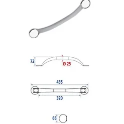 Godonnier Barre de redressement en inox gris Soft 37 cm* Barre D'Appui