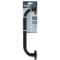 MSV Barre de redressement ou d'appui Acier 30cm Noir mat* Barre D'Appui
